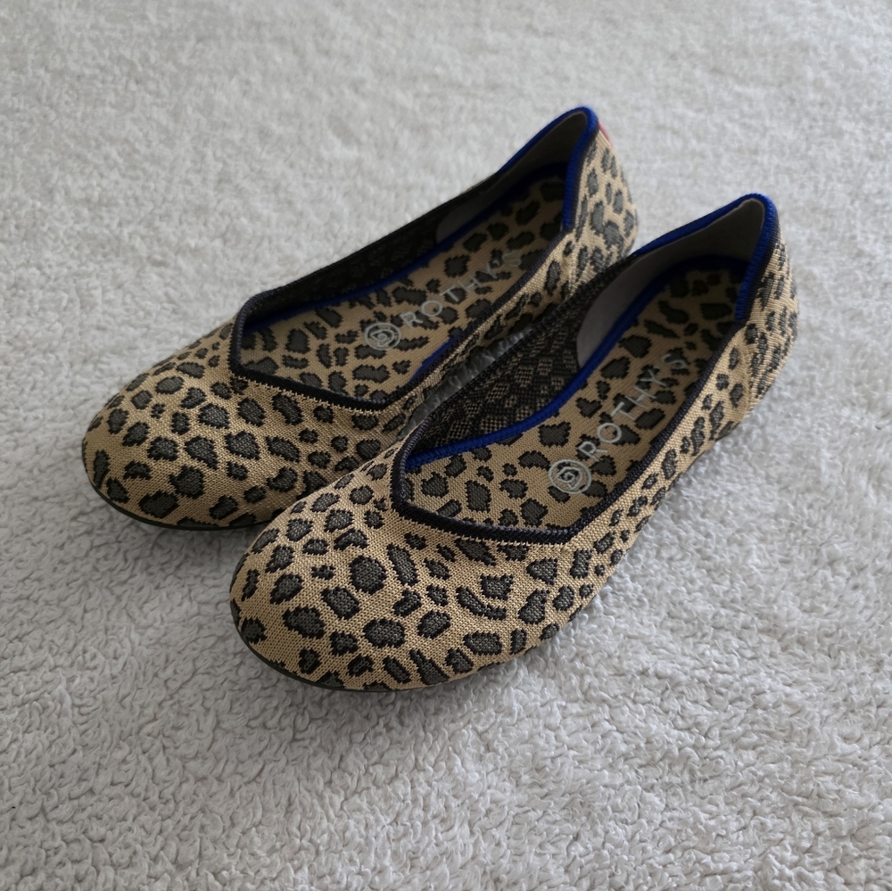 Rothy's The Flat, Women's Size 8, GUC - Leopard